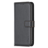 EIDERWOOD Realme C67 (4G) Leather Flip Case with Wallet and Stand Function - Black