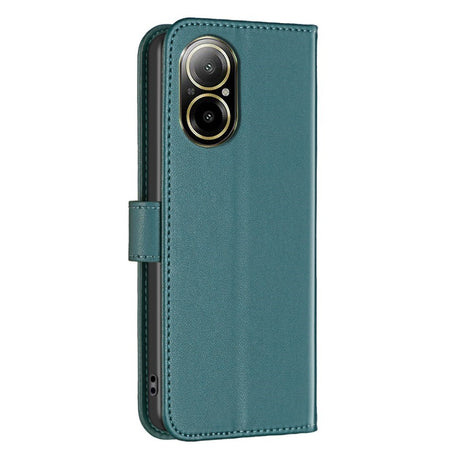 EIDERWOOD Realme C67 (4G) Leather Flip Case with Wallet and Stand Function - Green