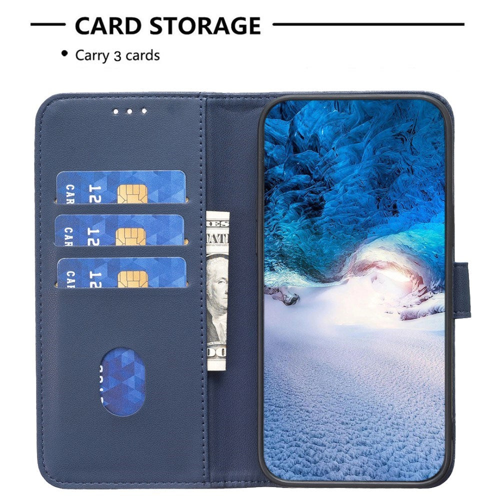 EIDERWOOD Realme C67 (4G) Leather Flip Case with Wallet and Stand Function - Blue