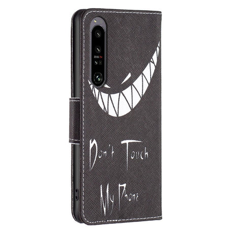 EIDERWOOD Sony Xperia 1 VI Leather Wallet Case & Print - "Don't Touch My Phone"