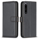 EIDERWOOD Sony Xperia 1 VI Faux Leather Flip Cover with Stand Function & Card Holder - Sort