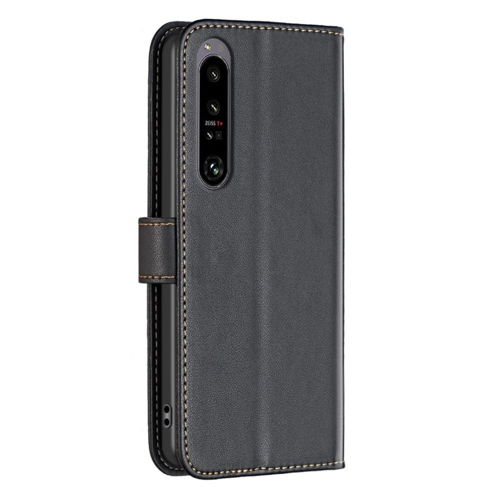 EIDERWOOD Sony Xperia 1 VI Faux Leather Flip Cover with Stand Function & Card Holder - Sort