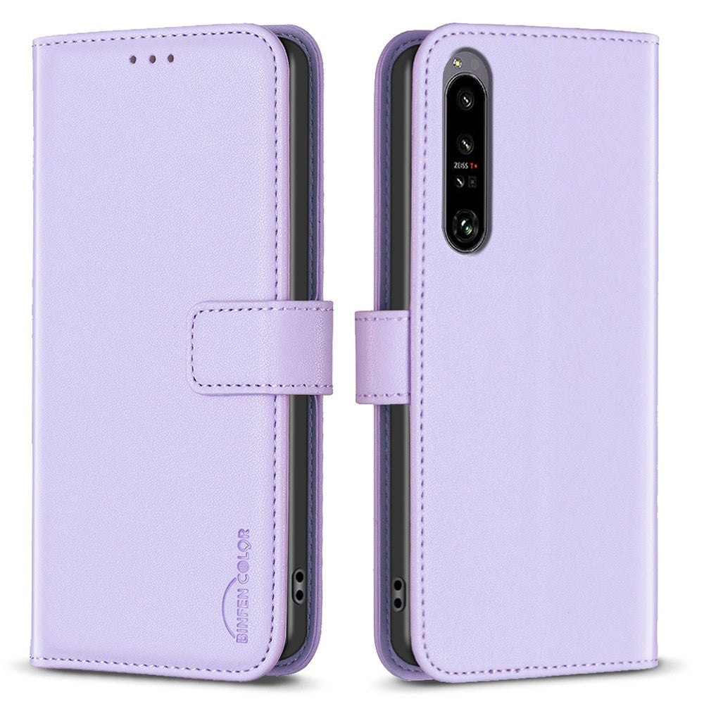 EIDERWOOD Sony Xperia 1 VI Faux Leather Flip Cover with Stand Function & Card Holder - Lavender