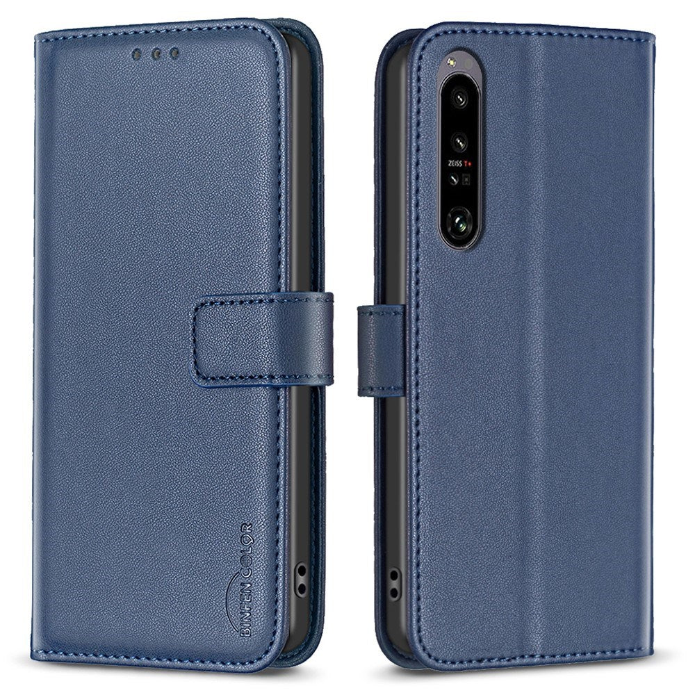 EIDERWOOD Sony Xperia 1 VI Faux Leather Flip Cover with Stand Function & Card Holder - Blue