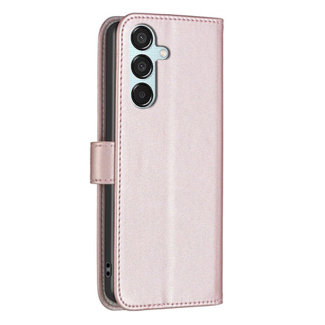 EIDERWOOD Samsung Galaxy M15 (5G) Faux Leather Flip Cover with Stand Function & Card Holder - Rose Gold