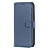 EIDERWOOD Samsung Galaxy M15 (5G) Faux Leather Flip Cover with Stand Function & Card Holder - Blue