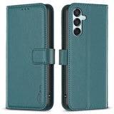 EIDERWOOD Samsung Galaxy M15 (5G) Faux Leather Flip Cover with Stand Function & Card Holder - Green