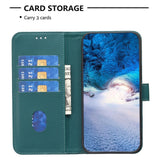 EIDERWOOD Samsung Galaxy M15 (5G) Faux Leather Flip Cover with Stand Function & Card Holder - Green