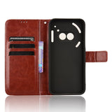 EIDERWOOD Nothing Phone (2a) Leather Flip Case w. Stand & Wallet - Brown