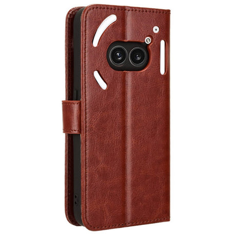 EIDERWOOD Nothing Phone (2a) Leather Flip Case w. Stand & Wallet - Brown