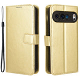 EIDERWOOD Google Pixel 9 / 9 Pro Leather Flip Case w. Stand & Wallet - Gold