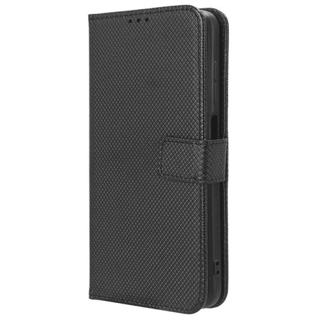 EIDERWOOD Google Pixel 9 Pro Leather Flip Case w. Strap & Texture - Black