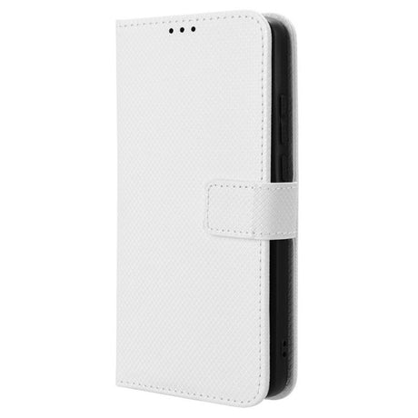 EIDERWOOD Google Pixel 9 Pro Leather Flip Case w. Strap & Texture - White