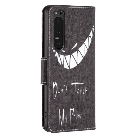 EIDERWOOD Sony Xperia 10 VI Leather Wallet Case & Print - "Don't Touch my Phone"