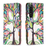 EIDERWOOD Sony Xperia 10 VI Leather Wallet Case & Print - Colorful Tree