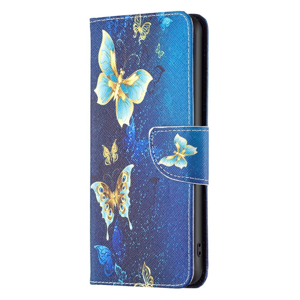 EIDERWOOD Sony Xperia 10 VI Leather Wallet Case & Print - Blue with Butterflies