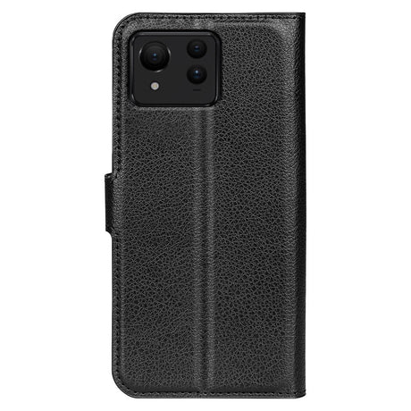 EIDERWOOD Asus Zenfone 11 Ultra PU Litchi Leather Flip Case with Wallet & Stand Function - Black