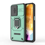 EIDERWOOD Samsung Galaxy M15 (5G) Tough Case w. Magnetic Kickstand & Cam Slider - Green