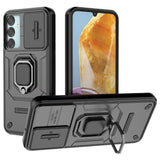 EIDERWOOD Samsung Galaxy M15 (5G) Tough Case w. Magnetic Kickstand & Cam Slider - Black