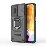 EIDERWOOD Samsung Galaxy M15 (5G) Tough Case w. Magnetic Kickstand & Cam Slider - Black