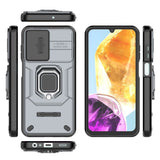 EIDERWOOD Samsung Galaxy M15 (5G) Tough Case w. Magnetic Kickstand & Cam Slider - Grey