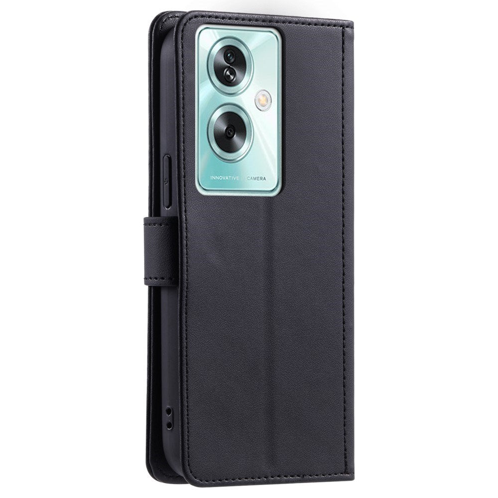 EIDERWOOD OnePlus Nord N30 SE (5G) / Oppo A79 (5G) / A2 (5G) Leather Case w. Strap & Crossbody Bag Function - Black