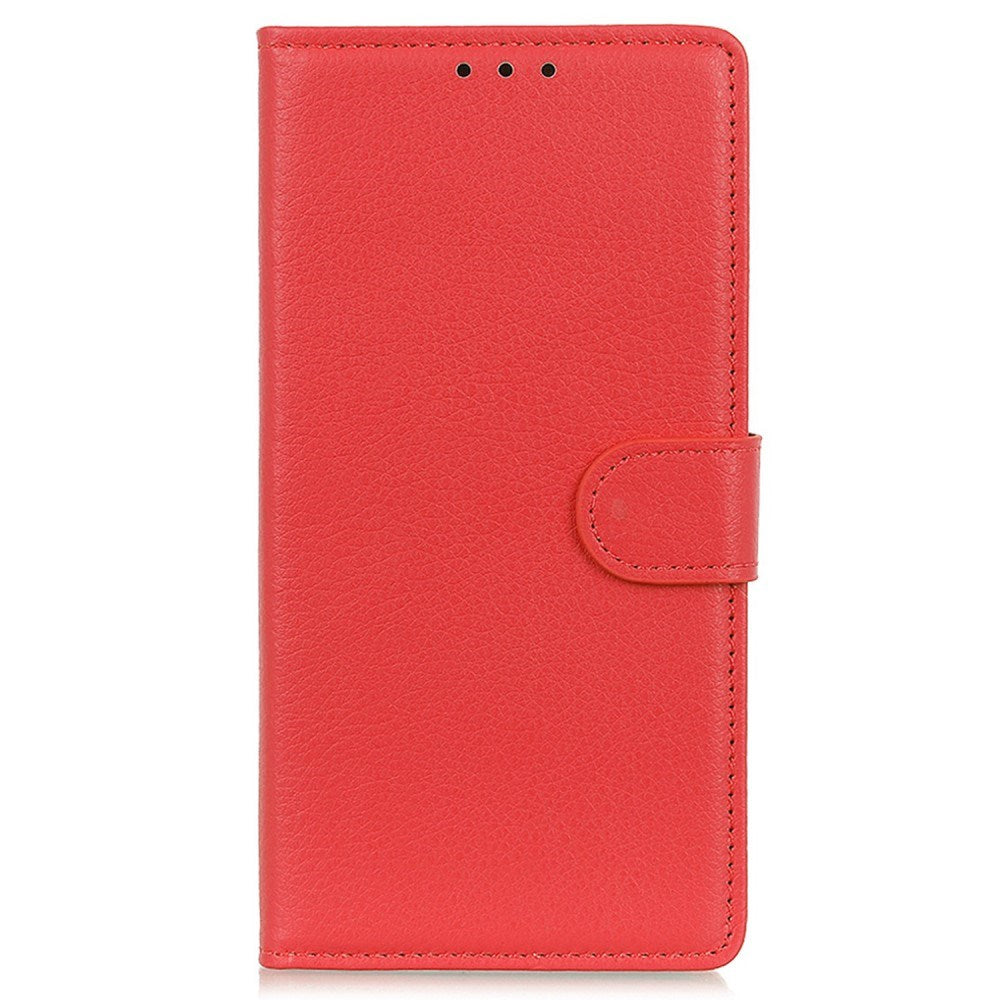 EIDERWOOD Google Pixel 10 / 10 Pro / 9 / 9 Pro Litchi Faux Leather Flip Case w. Wallet - Red