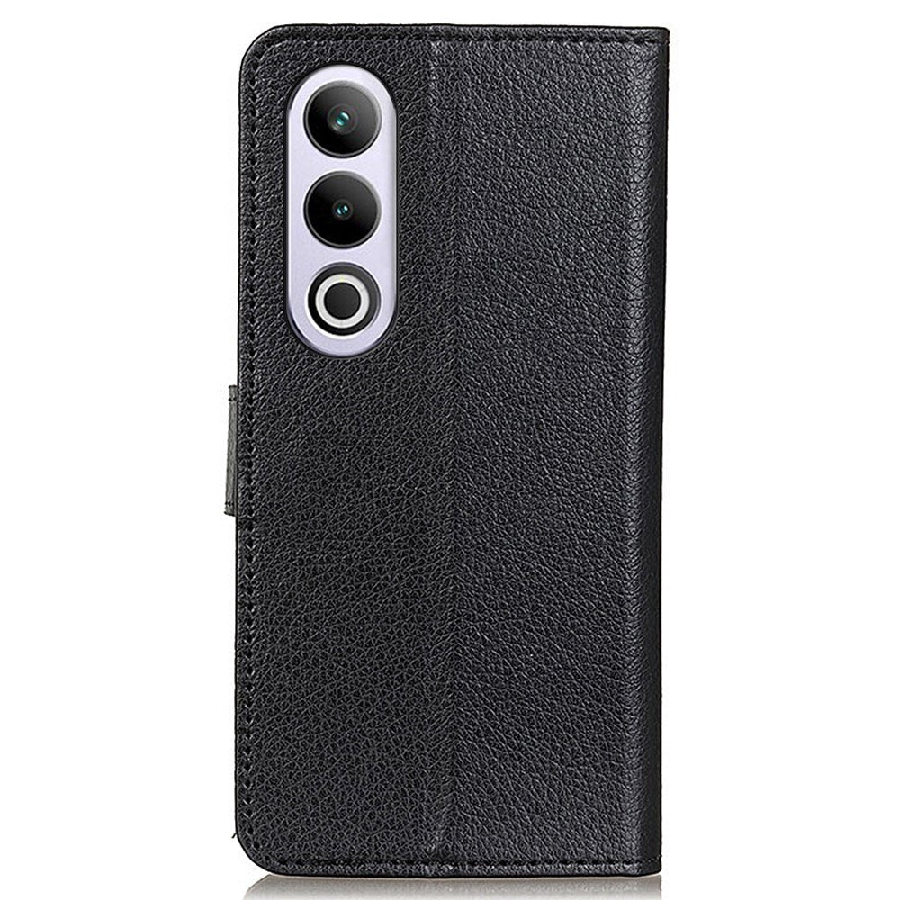 EIDERWOOD OnePlus Nord CE4 (5G) Litchi Leather Wallet Case - Black