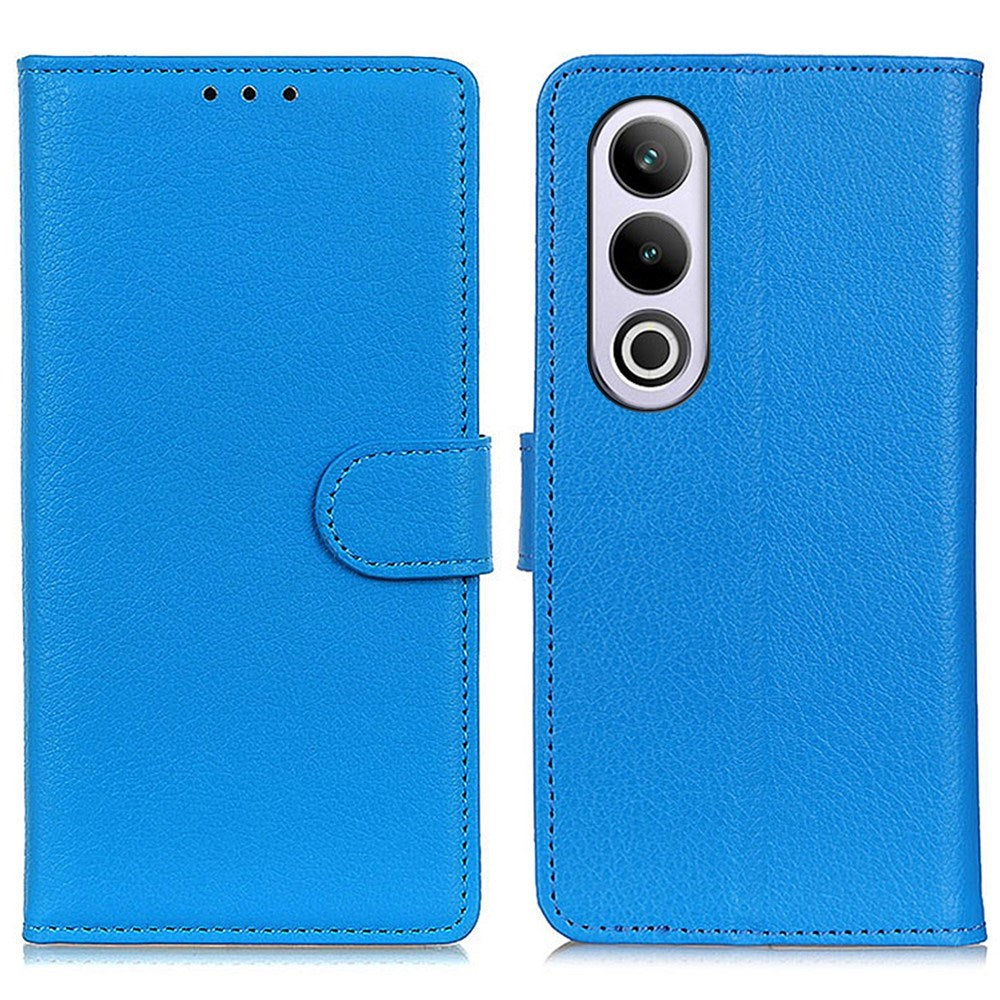 EIDERWOOD OnePlus Nord CE4 (5G) Litchi Leather Wallet Case - Blue