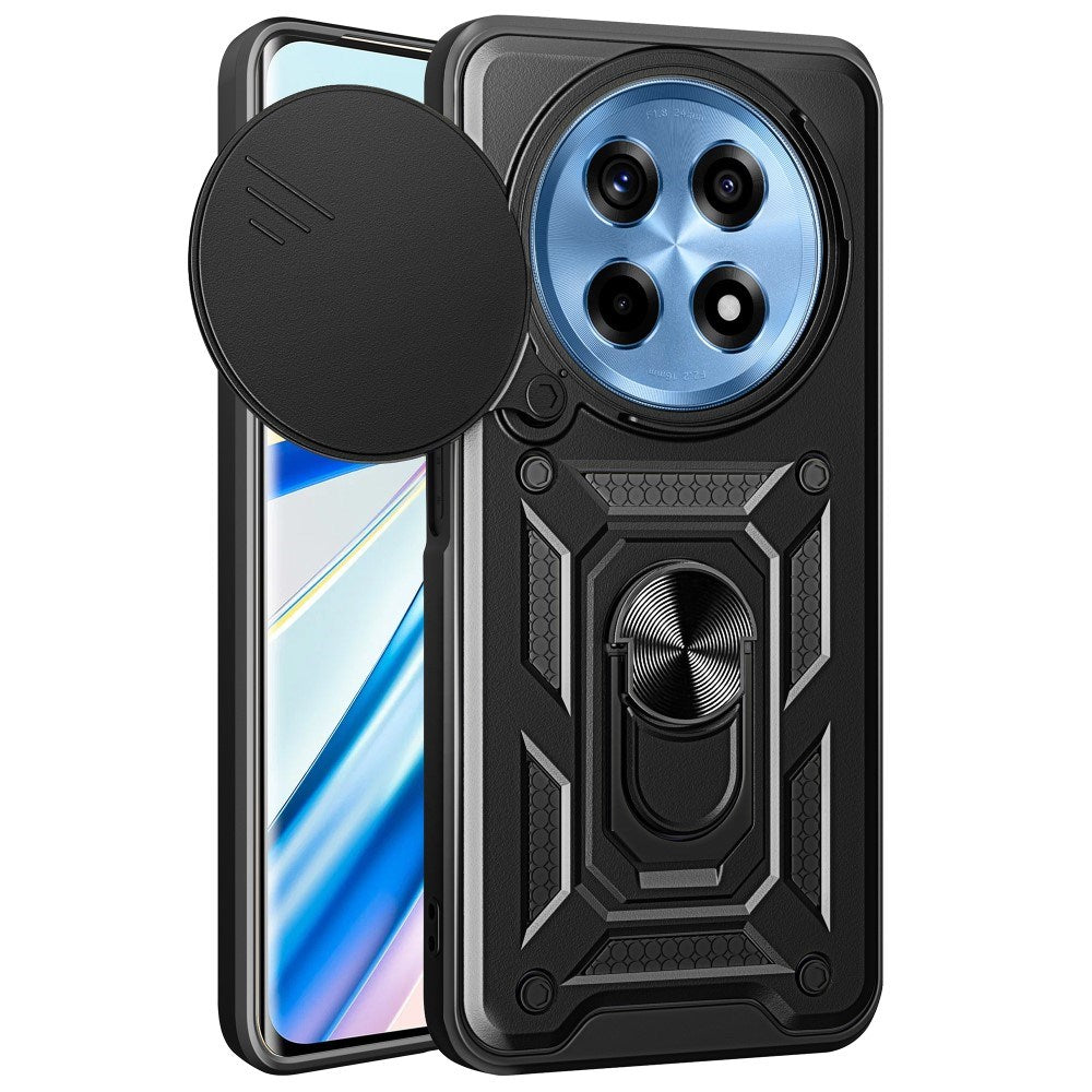 EIDERWOOD OnePlus 12R Tough Case with Kickstand & Cam Slider - Black