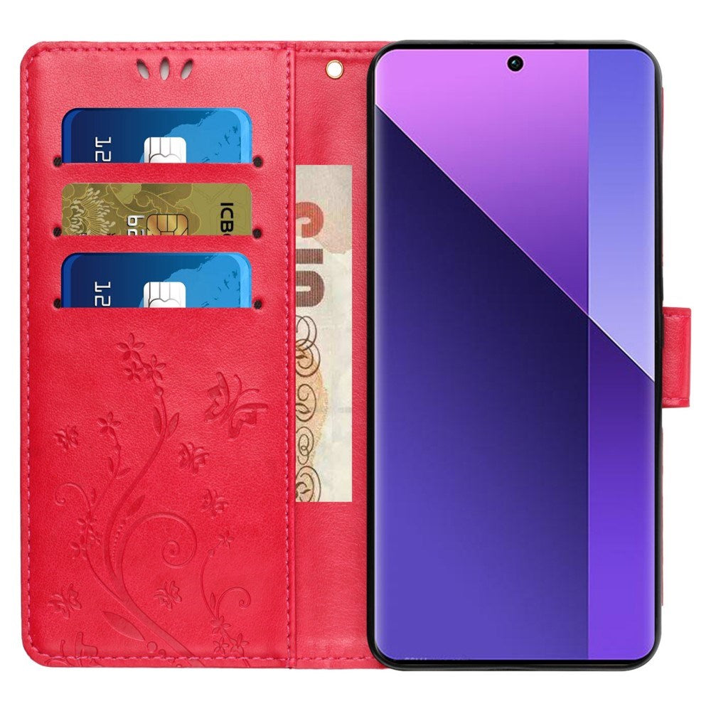 EIDERWOOD Google Pixel 9 / 9 Pro Butterflies Leather Wallet Case - Red