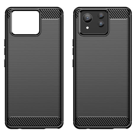 EIDERWOOD Asus Zenfone 11 Ultra Brushed Carbon Fiber Flexible Plastic Case - Black