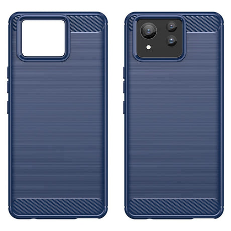 EIDERWOOD Asus Zenfone 11 Ultra Brushed Carbon Fiber Flexible Plastic Case - Blue