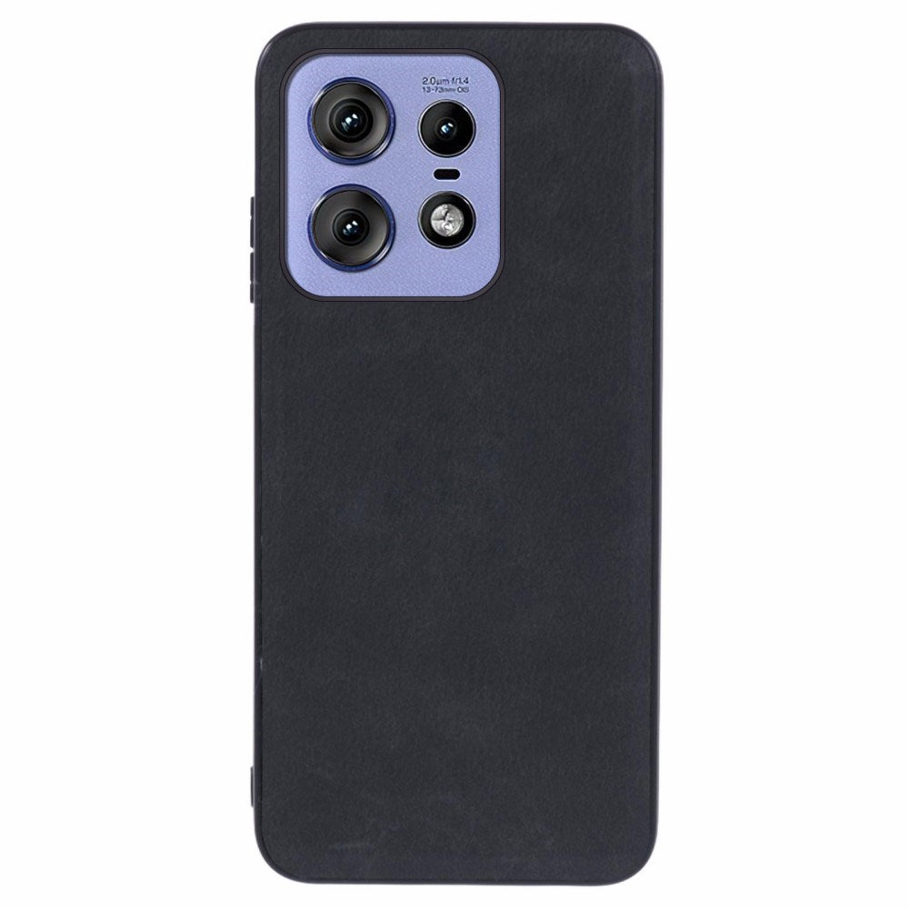 EIDERWOOD Motorola Edge 50 Pro Faux Leather Back Case - Black