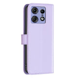 EIDERWOOD Motorola Edge 50 Pro Faux Leather Flip Cover with Stand Function & Card Holder - Lavender