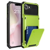 EIDERWOOD iPhone 16e Tough Case with Card Holder - Green