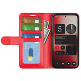 EIDERWOOD Nothing Phone (2a) / (2a) Plus Leather Flip Case with Wallet - Red