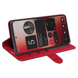 EIDERWOOD Nothing Phone (2a) / (2a) Plus Leather Flip Case with Wallet - Red