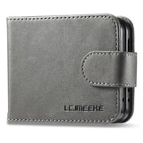 EIDERWOOD Samsung Galaxy Z Flip7 FE / Flip6 Faux Leather Flip Case with Cardholder & Stand Function - Grey