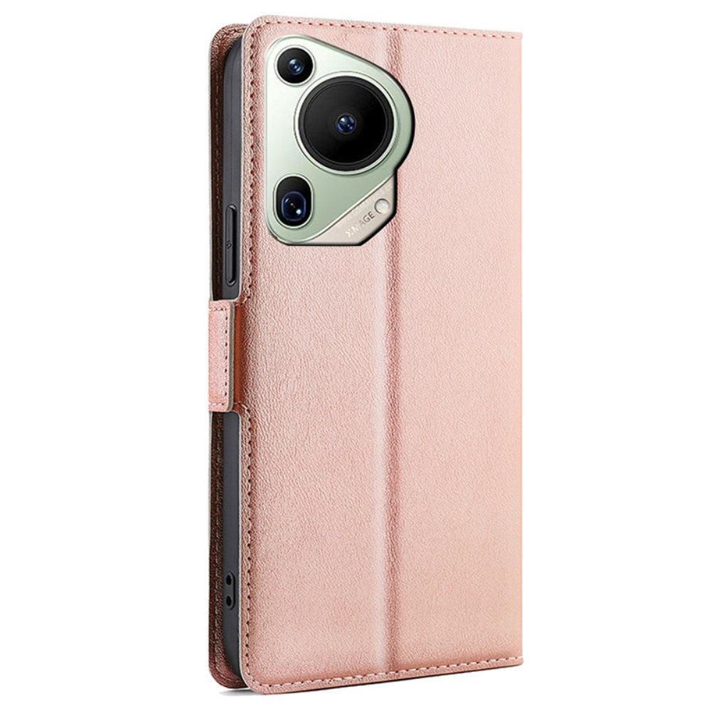 EIDERWOOD Huawei Pura 70 Ultra Flip Case in Faux Leather with Card Holder & Stand Function - Rose Gold