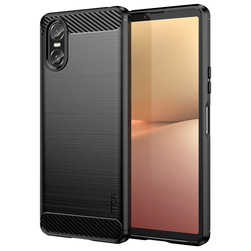 Sony Xperia 10 VI Mofi Brewed Carbon Fiber Flexible Plastic Case - Black