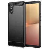 Sony Xperia 10 VI Mofi Brewed Carbon Fiber Flexible Plastic Case - Black