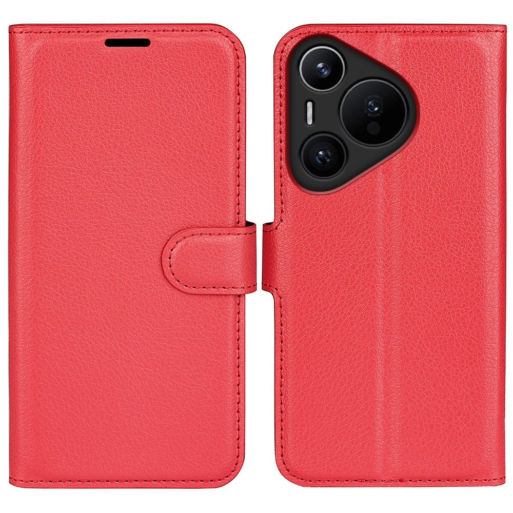 EIDERWOOD Huawei Pura 70 Faux Leather Flip Case with Cardholder & Stand Function - Red
