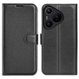 EIDERWOOD Huawei Pura 70 Pro / 70 Pro+ (Plus) Faux Leather Flip Case with Cardholder & Stand Function - Black