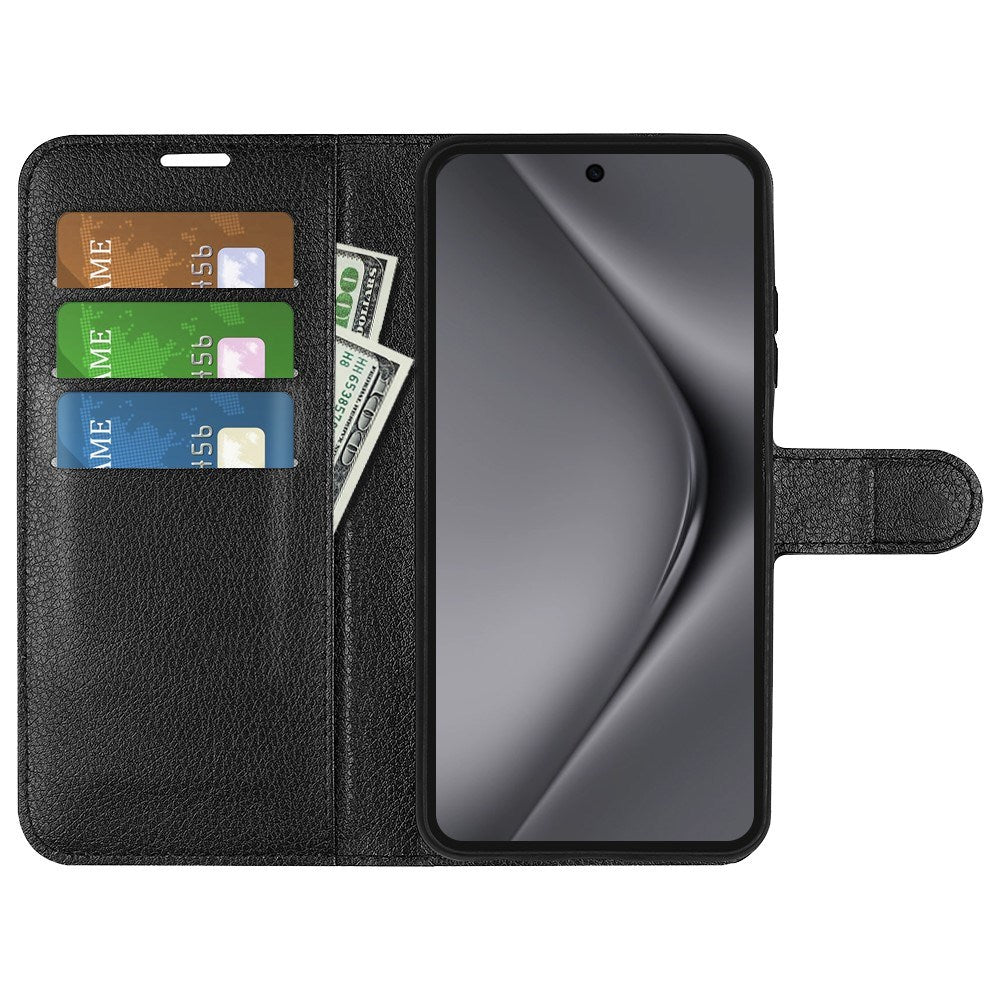 EIDERWOOD Huawei Pura 70 Pro / 70 Pro+ (Plus) Faux Leather Flip Case with Cardholder & Stand Function - Black