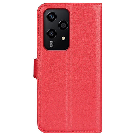 EIDERWOOD Honor 200 Lite Faux Leather Flip Case with Cardholder & Stand Function - Red