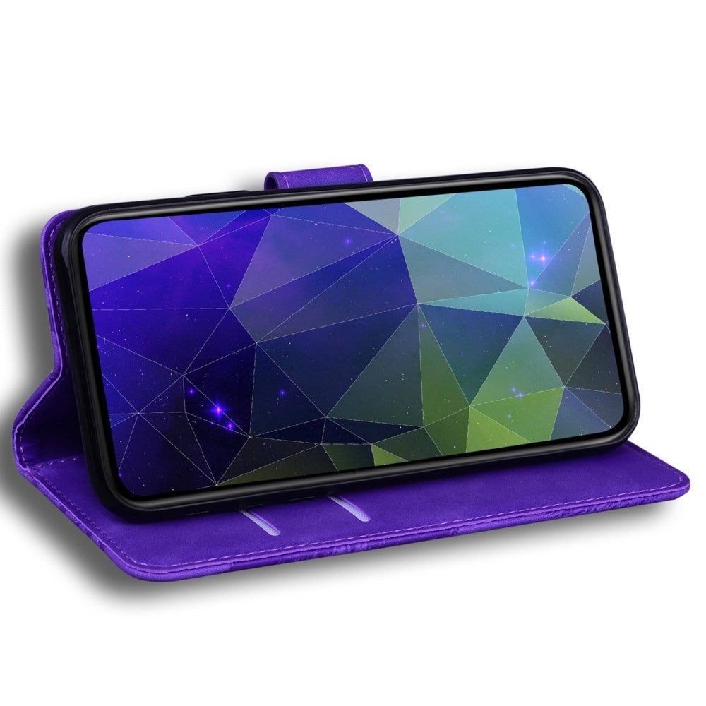 EIDERWOOD iPhone 16e Leatherette Flip Case with Stand Function & Card Holder - Purple