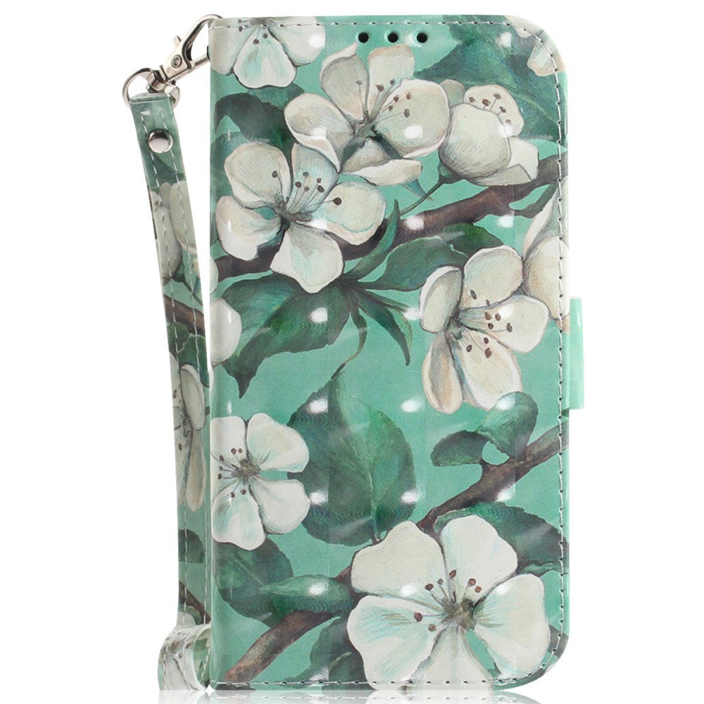 EIDERWOOD Sony Xperia 5 VI Leatherette Case w. Purse & Strap - White Flowers