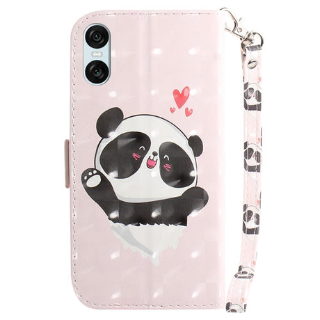 EIDERWOOD Sony Xperia 5 VI Leatherette Case w. Purse & Strap - Happy Panda