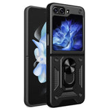 EIDERWOOD Samsung Galaxy Z Flip7 FE / Flip6 Hybrid Craftsman Case with Kickstand - Black